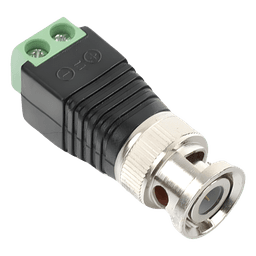 Adaptador BNC Macho / Terminales Tornillo / 75 Ohm / Cables AWG 26-14 / RG-59 / RG-6