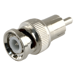Adaptador en Línea / BNC Macho a RCA Macho / 75 Ohm / 13.9x35 mm / RG-59 y RG-6