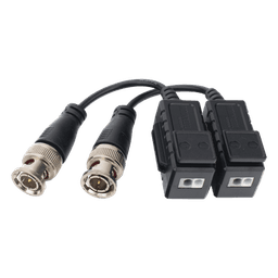 Kit de Transceptores Pasivos (Baluns) / Transmisión 4K / Distancia 250 m (820.2 ft) / Protección TVS / Inmunidad 60 dB / Conectores Cobre / HD-TVI CVI AHD CVBS