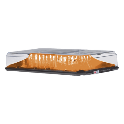 Mini barra de 15 pulgadas de luces HighLighter LED, color Ámbar, Montaje Permanente, Ideal para Seguridad Privada