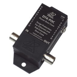 Protector Coaxial PoE / BNC Hembra / 75 Ohms / Ethernet 10/100 / Cámaras IP y Extensores
