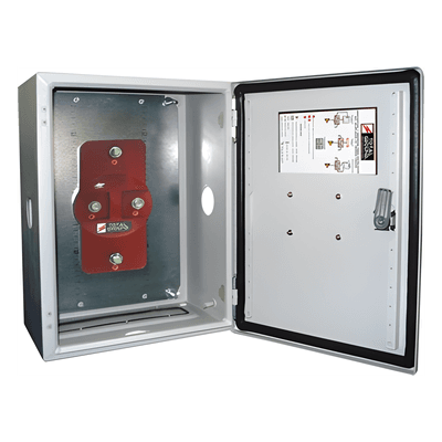 Acoplador de Impedancias / 4500 A / Gabinete Calibre 18 / Conexión 1/2 Pulgada / 300 x 400 x 210 mm (11.8 x 15.7 x 8.3 in)