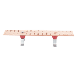 Barra de Unión y Distribución de Tierras / 150 A / 3 Fases / 48 Barrenos 5/16' / 12 Barrenos 7/16' / 500 mm (19.7 ft) de Longitud