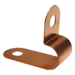 Abrazadera de Cobre / 23.90 mm Base / 254 mm Largo / 62.49 mm Altura / Fijación de Cable a Pared