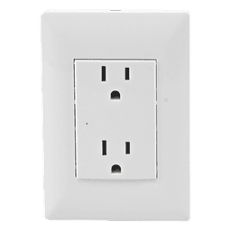 Contacto Inteligente de Pared / Supresión de Picos Tipo A / 120 VAC / 15A / Doble / Empotrable 12 x 8 x 0.5 cm (4.7 x 3.1 x 0.2 in)