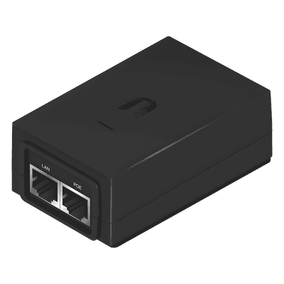 Adaptador PoE Ubiquiti de 24 VDC, 1.25 A con puerto Gigabit