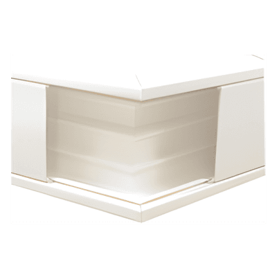 Esquinero exterior color blanco de PVC auto extinguible, para canaleta TEK100 (5576-10100) 