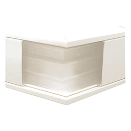 Esquinero exterior color blanco de PVC auto extinguible, para canaleta TEK100 (5576-10100) 
