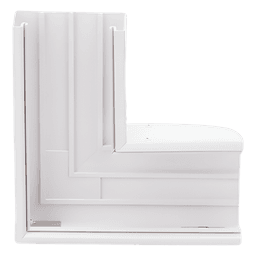 Sección en "L" color blanco de PVC auto extinguible,  para canaleta TEK100 (5576-12100)