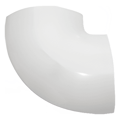 Sección en "L" color blanco de PVC auto extinguible,  para canaleta DMC4FT (9430-02001)