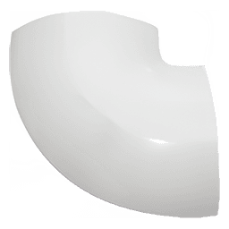Sección en "L" color blanco de PVC auto extinguible,  para canaleta DMC4FT (9430-02001)