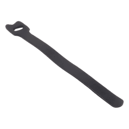 Cincho de contacto reutilizable / 210 x 16 mm / Nylon y polipropileno negro / 20 piezas / 0.69 x 0.63 pulgadas