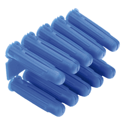 Taquete de Fijación / Doble Expansión 4 Direcciones / 3/8" para Tornillo 12 mm x 2" / 100 Piezas / Resistencia 100 kg / Concreto y Superficies Sólidas