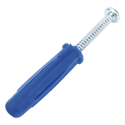 Taquete de Fijación / Doble Expansión 4 Direcciones / 3/8" para Tornillo 12 mm x 2" / 100 Piezas / Resistencia 100 kg / Concreto y Superficies Sólidas