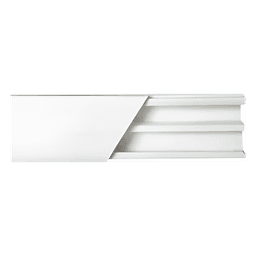 Canaleta blanca de PVC auto extinguible, con división, 20 x 10 mm, tramo de 2.5m (5101-01250) 