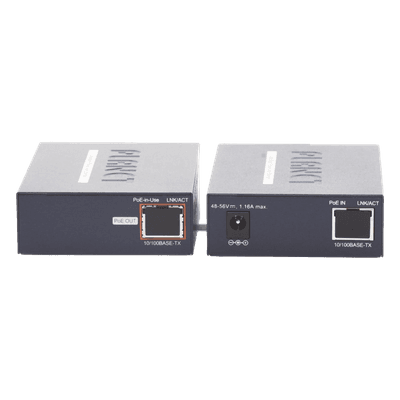 Kit Transmisor y Receptor PoE de Largo Alcance Sobre Coaxial Hasta 1 km