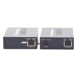 Kit Transmisor y Receptor PoE de Largo Alcance Sobre Coaxial Hasta 1 km