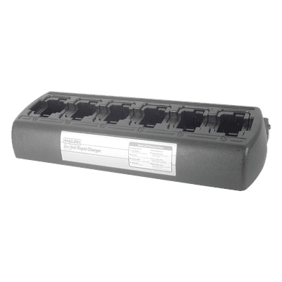 Multicargador de Escritorio / 6 Cavidades Simultáneas / Radios Kenwood NX/TK Series / Baterías Ni-Cd, Ni-MH, Li-Ion, Li-Po / Apagado Automático