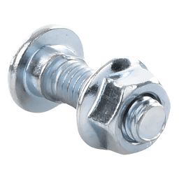Tornillo Métrico con Tuerca / Acero al Carbono 6 mm / Largo 20 mm / Acabado Electrozincado 15-20 µm / Uso Interior