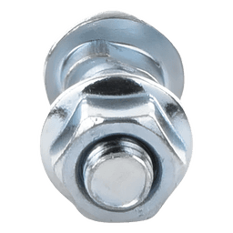 Tornillo Métrico con Tuerca / Acero al Carbono 6 mm / Largo 20 mm / Acabado Electrozincado 15-20 µm / Uso Interior
