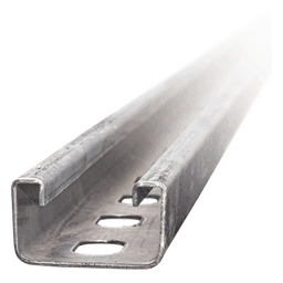 Unicanal perforado / 4x2 U30 / 3000 mm (9.84 ft) / Acero al carbón calibre 16 y 12 / Electro zinc 15-20 μm / ASTM y NF