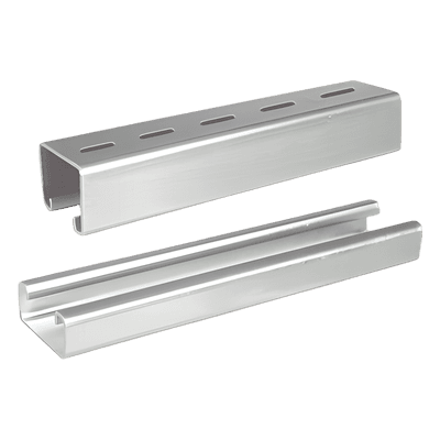 Unicanal Perforado / 4x4 U10 / 3000 mm (9.84 ft) / Acabado ElectroZinc