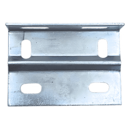 Placa Salida a Tubo / Acabado Electro Zinc / Compatible 1/2' a 2' / Abrazadera Tipo U
