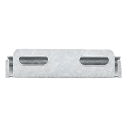 Placa salida a tubo automática para peralte de 66mm y 116mm, con acabado Electro Zinc