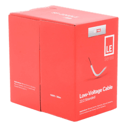 Cable para Alarma / 2x22 AWG / CCA / PVC Retardante a la Flama / Bobina 305 m (1000 ft) / Blanco