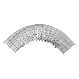 Curva Pre-Fabricada Horizontal de 90° con medidas de 33 mm de Peralte y 50 mm Ancho (33/50 mm)