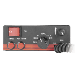Sirena Vehicular de 200W de Potencia, Con Switch Giratorio de 6 posiciones, Micrófono de Uso Rudo e Interconexión a Radio