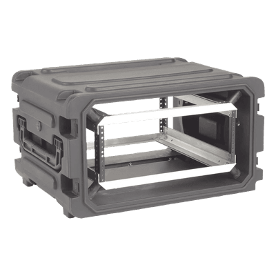 Gabinete Móvil con Amortiguador / Rack 19" / 4U / Ruedas Integradas / Resistente a Golpes y Agua / 23.875" Profundidad Riel a Tapa