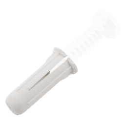 Taquete blanco 3/16" para tornillo 8mm x 3/4" (100pzs) (1101-01100) 