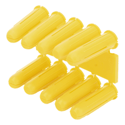 Taquete amarillo 7/32" para tornillos 8mm x 1" (100pzs) (1102-02100)