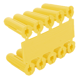 Taquete amarillo 7/32" para tornillos 8mm x 1" (100pzs) (1102-02100)