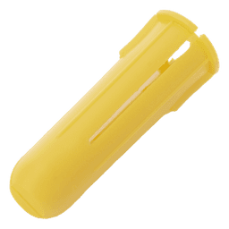 Paquete de 20 taquetes amarillo  1" y 20 tornillos 8mm x 1"
