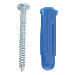 Kit de Fijación / 6 Taquetes de Expansión Doble 2" (50.8 mm) / 6 Tornillos 12 mm x 2" (50.8 mm) / Carga 140 kg / Azul