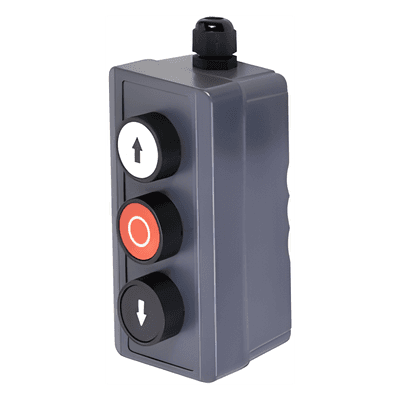 Botonera Triple / Uso Rudo / 24 VCD / IP40 / -20 a 50 °C / 2.7 x 5.2 x 2.0 in