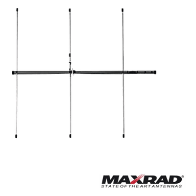 Antena base VHF, direccional, rango de frecuencia 150 - 174 MHz (Yagi 3 elementos)