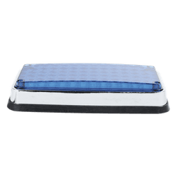 Luz de Advertencia LED / 66 LED / 7x3" / 12 VCC / 10 Patrones de Destello / Montaje Permanente / Color Azul