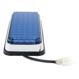 Luz de Advertencia LED / 66 LED / 7x3" / 12 VCC / 10 Patrones de Destello / Montaje Permanente / Color Azul