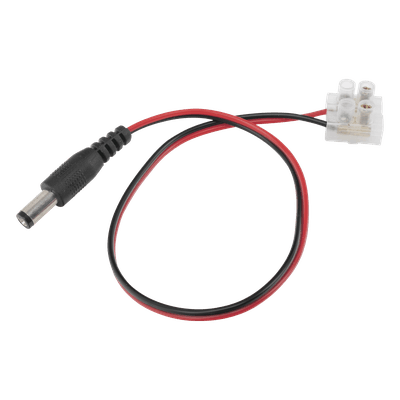 Cable de Alimentación con Conector Macho a Bloque de Terminal Atornillable / Calibre 18 AWG / Longitud 28.5 cm (11.22 Pulgadas) / Ideal para Alimentación de Cámaras