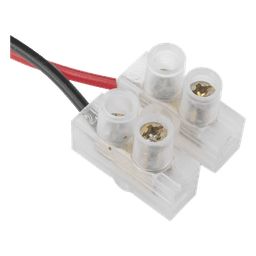 Cable de Alimentación con Conector Macho a Bloque de Terminal Atornillable / Calibre 18 AWG / Longitud 28.5 cm (11.22 Pulgadas) / Ideal para Alimentación de Cámaras