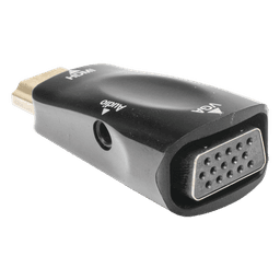 Convertidor HDMI a VGA / 1920x1080 @ 60Hz / Audio 3.5 mm / Plug-and-Play / Chapado en Níquel