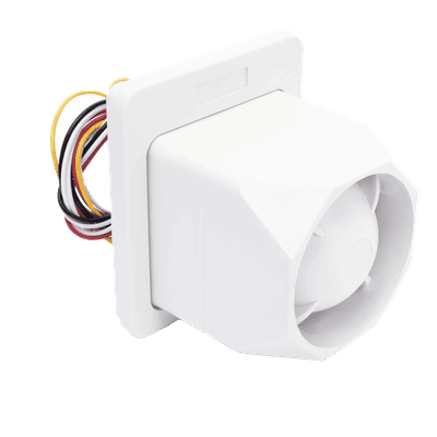 Sirena Autónoma / 119 dB / 25 W / Dos Tonos / IP Resistente Agua y UV / 6 a 14 VDC / Interior y Exterior