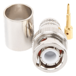  Conector BNC Macho de Anillo Plegable para RG-8/U, LMR-400, 9913, CNT-400, Níquel/ Oro/ Teflón.