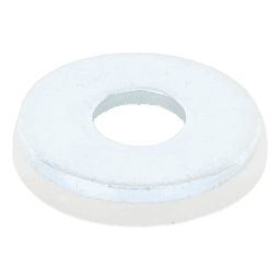 Arandela plana galvanizada de 1/4", acabado Electro Zinc