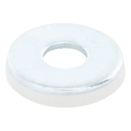 Arandela plana galvanizada de 1/4", acabado Electro Zinc