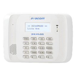 Teclado alfanumérico direccionable con receptor inalámbrico integrado, compatible con transmisores de la serie 5800