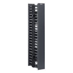 Organizador Vertical NetRunner, Doble (Frontal y Posterior), Para Rack Abierto de 45 Unidades, 4.9in de Ancho, Color Negro
